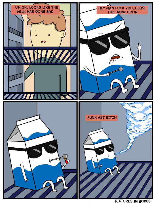 Pictures In Boxes - Milk