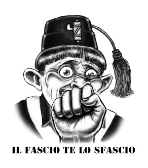 Il Fascio Te Lo Sfascio Illustrazione di Grafica Nera Il Fascio Te Lo Sfascio Illustrazione di Grafica Nera