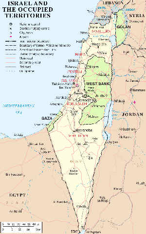 Mappa dei Territori Occupati da Israele Mappa dei Territori Occupati da Israele